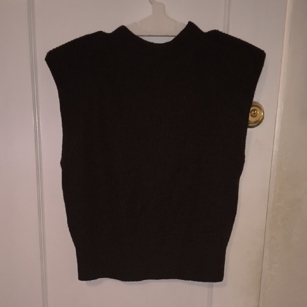 Babaton | 100% Merino Wool Chocolate Sleeveless Vest